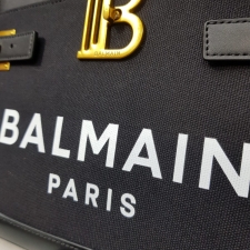 Best Price BALMAIN Canvas B-buzz Top Handle Bag