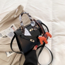 Best Price Hermes Kelly Style Bag with Crocodile Pattern Black