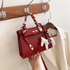 Best Price Hermes Kelly Style Bag with Crocodile Pattern Maroon Color 