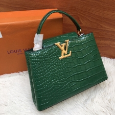Best Price Lv Capucines Green Crocodile Skin Bag with Brand Packaging