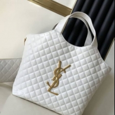 Best Price YSL Jumbo Tote Bag ICare Maxi Shopping Bag - White Color